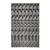 Handmade In Bridge Women's Black / White "alice Knitted Fair Isle Merino Shawl"