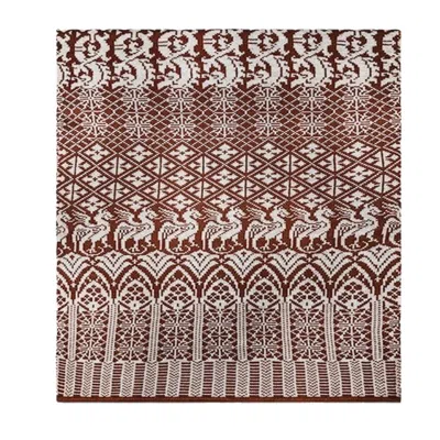 Handmade In Bridge Women's Brown Agatha Knitted Knitted Fair Isle Merino Shawl