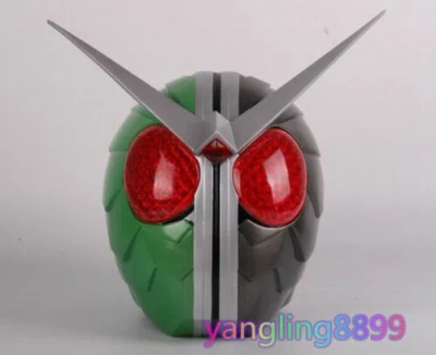 Pre-owned Handmade Kamen Rider W Double 1:1 Wearable Helmet Resin Mask W/ Led Eye Masked Rider Prop In A