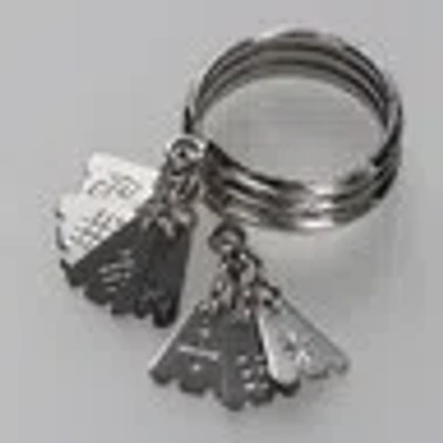 Pre-owned Handmade Latvian Ethnic 14k White Gold 7 Day Ring From Latvia In Dark Gray