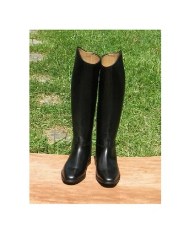 Pre-owned Handmade Leather Equestrian Riding Boots Leather  English Dressage Custom Boots In Black