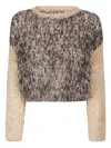 Handmade Long-sleeve Knit Sweater In Brown