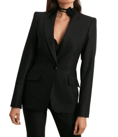 Pre-owned Handmade Luxury  Designer Black Two Piece Suit For Women Catwalk Jacket