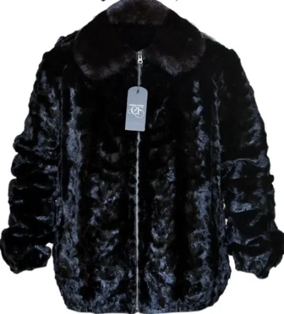 Pre-owned Handmade Man's Real Mink Fur Bomber Jacket Coat All Sizes Cream Off White Pre Sale In Brown