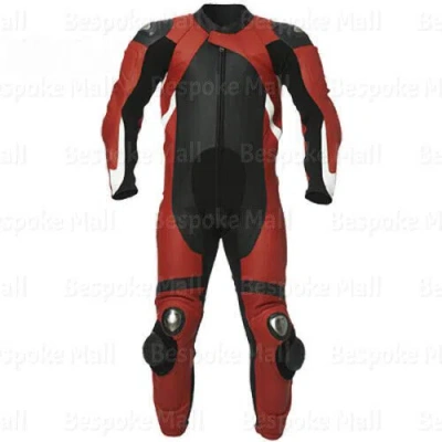 Pre-owned Handmade Men's Biker Motorbike Racing Cowhide Leather One Piece Suit Safety Pads-462 In Multicolor