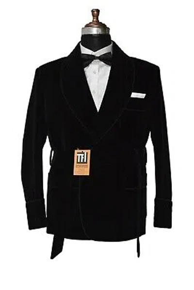 Pre-owned Handmade Men Black Smoking Jackets Designer Wedding Party Wear Blazer Coat