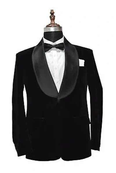 Pre-owned Handmade Men Black Smoking Jackets Elegant Designer Party Wear Blazer Coats Uk