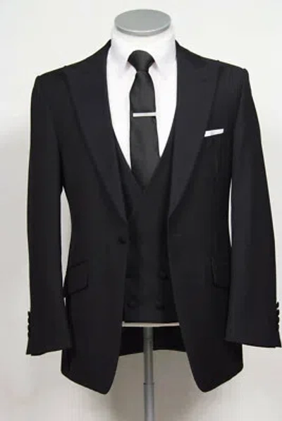 Pre-owned Handmade Men Black Suits Designer Stylish Wedding Party Wear Suits (coat+pant+vest)