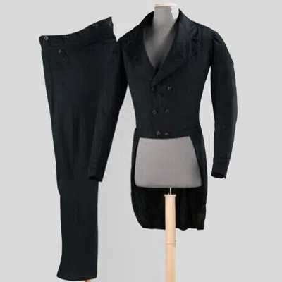 Pre-owned Handmade Men's Black Wool Tailcoat, Only Coat Men's Men's Wool, Only Coat Price