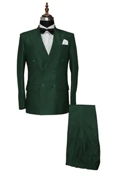 Pre-owned Handmade Men Green Suits Designer Wedding Stylish Casual Dinner Suits (coat+pants)