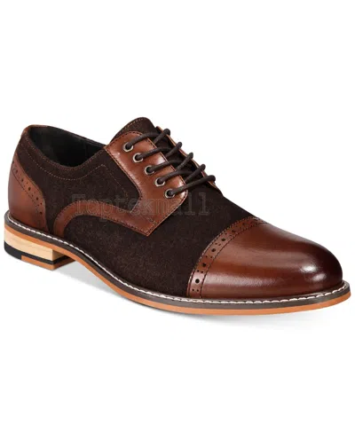 Pre-owned Handmade Men's Leather Brown Suede Cape Toe Lace Up Derby Custom Shoes-926