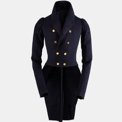 Pre-owned Handmade Men's Navy Blue Regency Coat Dated 1810-1830 Jacket British Wedding Tailcoat