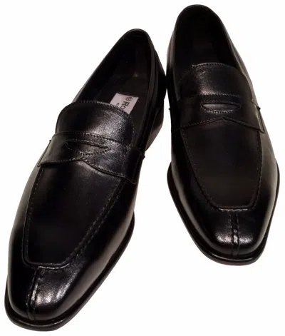 Pre-owned Handmade Men's Ronaldo Solid Black Italian Premium Leather Slip On Loafer Dress Shoes