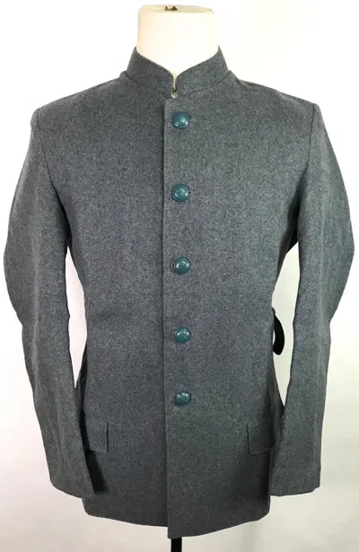 Pre-owned Handmade Mens French M1915 Wool Combat Field Tunic Coat In Gray