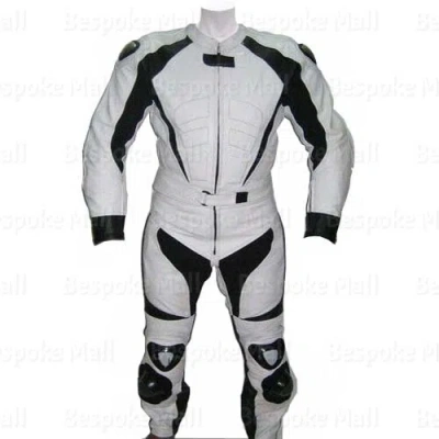 Pre-owned Handmade Mens Motorcycle Cowhide Leather Speed Hump Two Piece Suit Safety Pads-36 In Multicolor