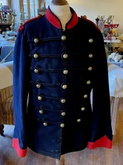 Pre-owned Handmade Mens Navy Blue Jacket French Artillery Officers 19th Century Military Jacket