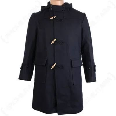 Pre-owned Handmade Military Navy Blue Duffel Coat Genuine Surplus Portuguese Wool Duffel Coat