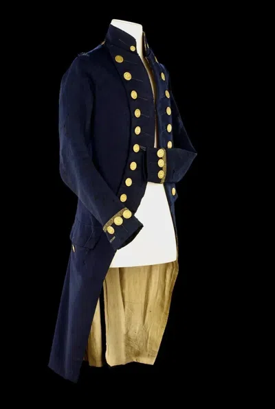 Pre-owned Handmade Navy Blue British Royal Naval Uniform Pattern 1795-1812 Coat Military Coat