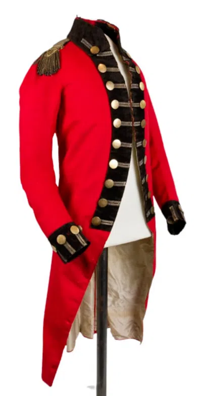 Pre-owned Handmade Red Man Wool Historical Military Coat