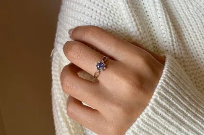Pre-owned Handmade Sapphire Ring, 14k Gold Oval Blue Sapphire Ring, Natural Blue Sapphire