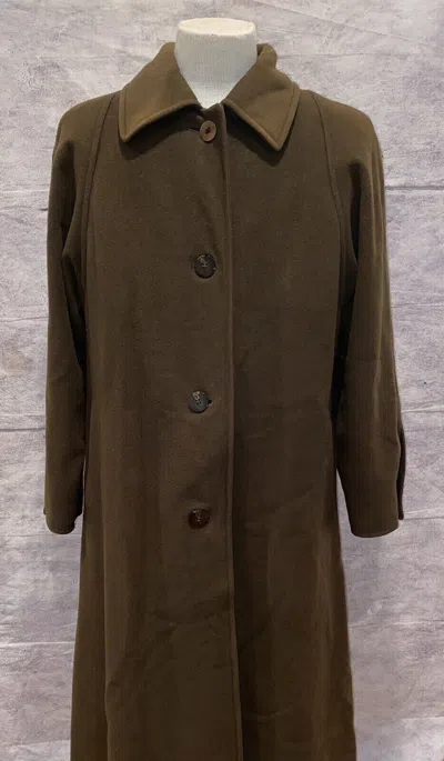 Pre-owned Handmade Vintage Neiman Marcus Regency Cashmere Brown Swing Long Coat