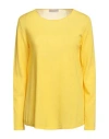 Handmade Woman Sweater Yellow Size Xs Virgin Wool In Yellow