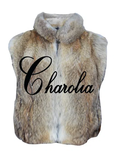 Pre-owned Handmade Women's Real Coyote Fur Short Vest/waist Coat/sleeveless All Sizes Pre Sale In Beige