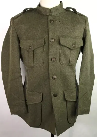 Pre-owned Handmade Wwi Us Usmc Marine P1917 Wool Combat Field Tunic Coat In Green