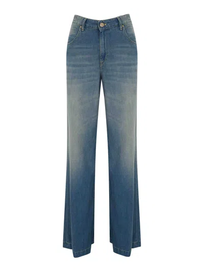 Handpicked Altea Jeans In Cotton Lyocell And Linen In Blue