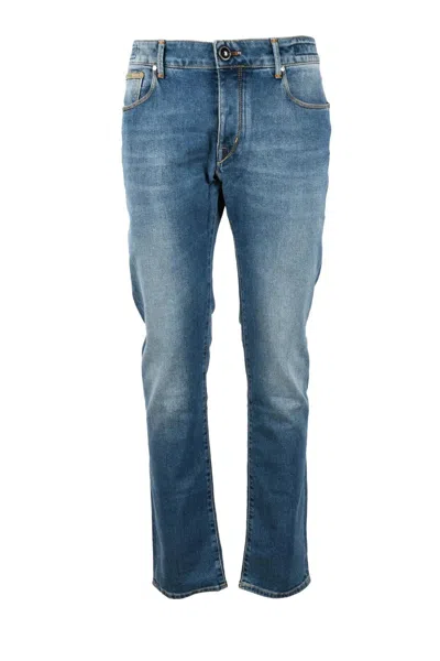 Handpicked Blue Jeans With Cashmere-blend Comfort