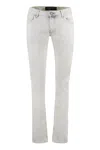 Handpicked Tory Burch Orvieto Tapered Fit Jeans In Gray