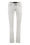 Handpicked Tory Burch Orvieto Tapered Fit Jeans In Grey