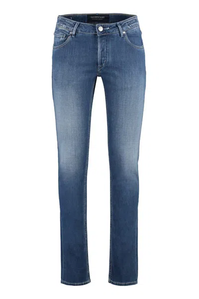 Handpicked Orvieto Slim Fit Jeans In Navy