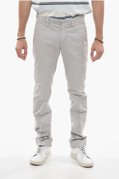Handpicked Stretch Cotton Vieste Chino Trousers In Grey
