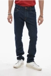 HANDPICKED STRETCH DENIM RAVELLO JEANS WITH GOLDEN BUTTONS 18CM