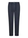 Handpicked Udine  Stretch Regular-fit Trousers In Blue