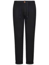 Handpicked Udine Black Stretch Regular-fit Trousers