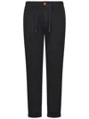 Handpicked Udine Black Stretch Regular-fit Trousers In Black