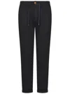 Handpicked Udine Black Stretch Regular-fit Trousers In Black