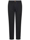 Handpicked Udine Black Stretch Regular-fit Trousers In Black