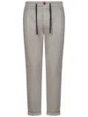 Handpicked Udine Stretch Regular-fit Trousers In Grey
