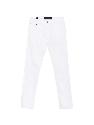 Handpicked White Ravello Five-pocket Jeans