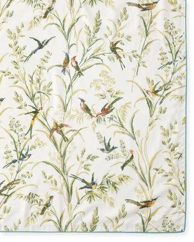 Handprint Hummingbird Natural Tablecloth - 72" X 108" In Cream