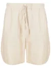 Handred Drawstring-waist Linen Shorts In Neutrals