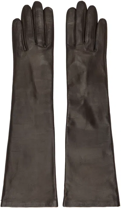 Handsome Stockholm Brown Essentials Long Gloves In London Tan