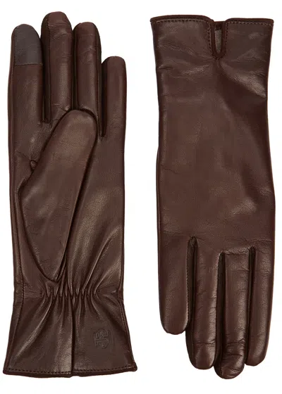 Handsome Stockholm Essentials Leather Gloves In Brown