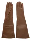 Handsome Stockholm Long Lined Gloves In Brown