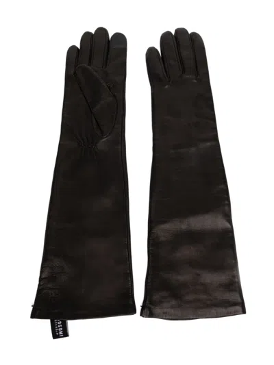 Handsome Stockholm Long Lined Gloves In Brown