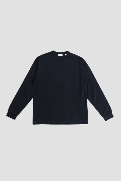 Handvaerk Long-sleeve Pocket T-shirt In Blue