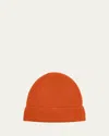 Handvaerk Men's Alpaca Beanie Hat In Lava